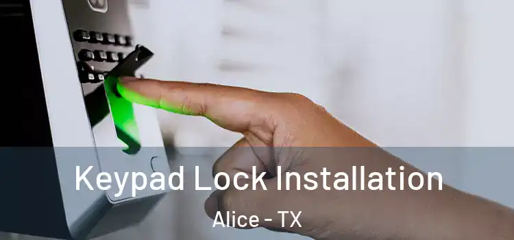  Keypad Lock Installation Alice - TX